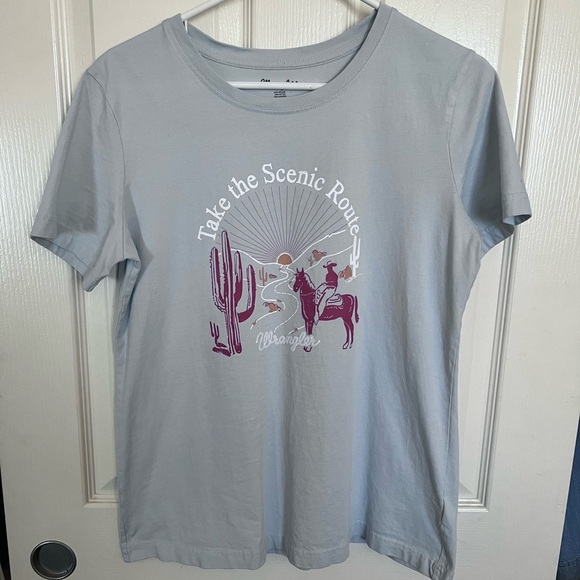 Wrangler Light Blue Tee - Picture 1 of 3